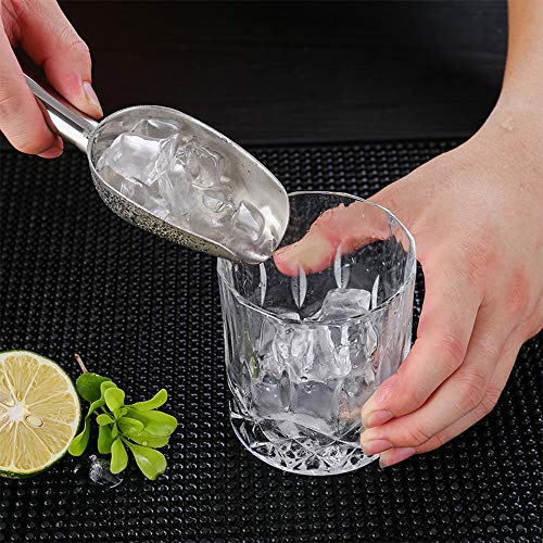 Colher de gelo útil para cubos de gelo pá de uma peça fundida aço inoxidável 304 gelo doce farinha a
