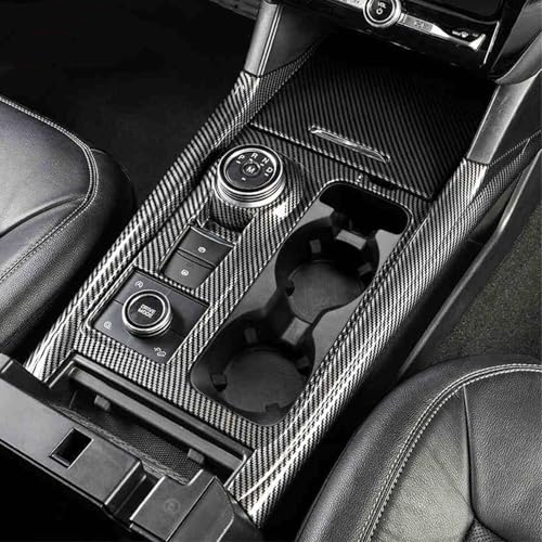 JIEREPU Gear Shift Panel for Ford Explorer ST Sport XLT - ABS Carbon Fiber, Custom Fit, Easy Install, Enhanced Interior Aesthetics, Center Console Cover for Ford Explorer 2020 to 2024