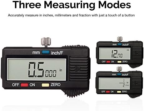 NEIKO 01407A Electronic Digital Caliper | 0-6 Inches | Stainless Steel Construction with Large LCD Screen | Quick Change Button for Inch/Fraction/Millimeter Conversions