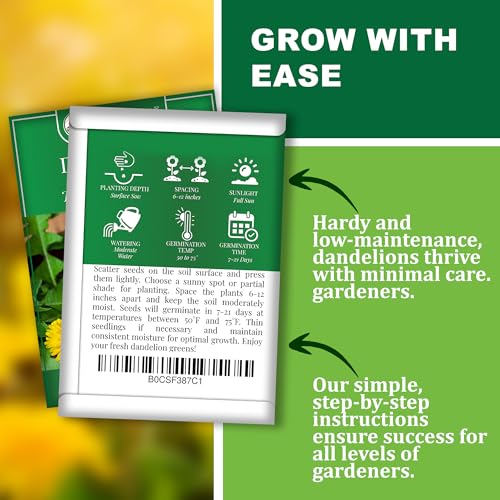 Tke Farms & Gardens Dandelion Seeds For Planting thumb #1