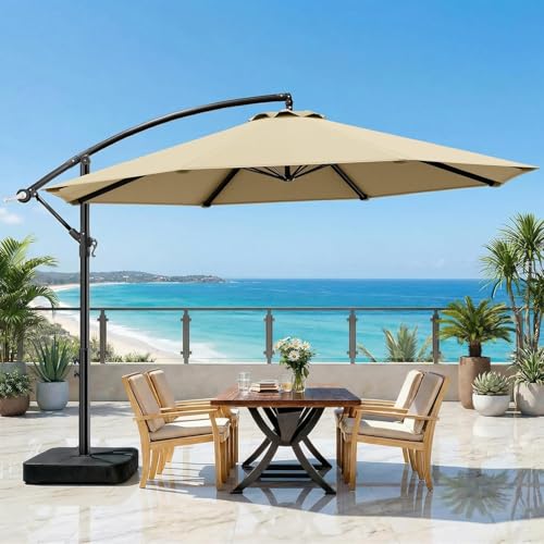 OLILAWN Cantilever Offset Patio Umbrellas, Sun...