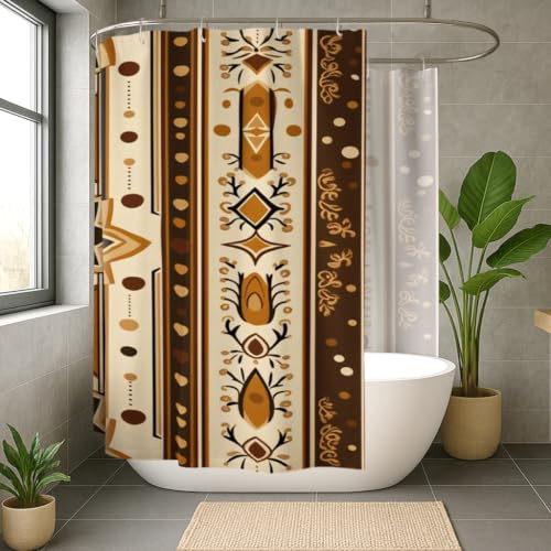 Rideau de douche extra large 274x183 cm en polyester motif losanges - 4