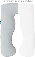 Vista 2 de Funda de almohada de embarazo en forma de U 100% algodón (solo funda de almohada), funda de repuesto súper suave que se adapta a la mayoría