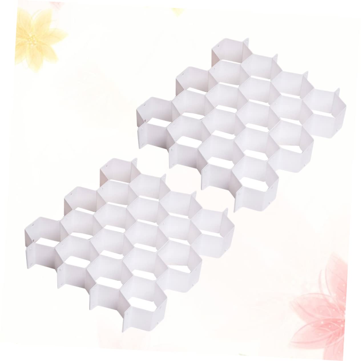 MAGICLULU Divisori Cassetto a Nido D'ape, 4 Set, Plastico Bianco | Biancheria Intima e Calze, Armadio o Comò, Struttura Componibile per Piccoli Oggetti