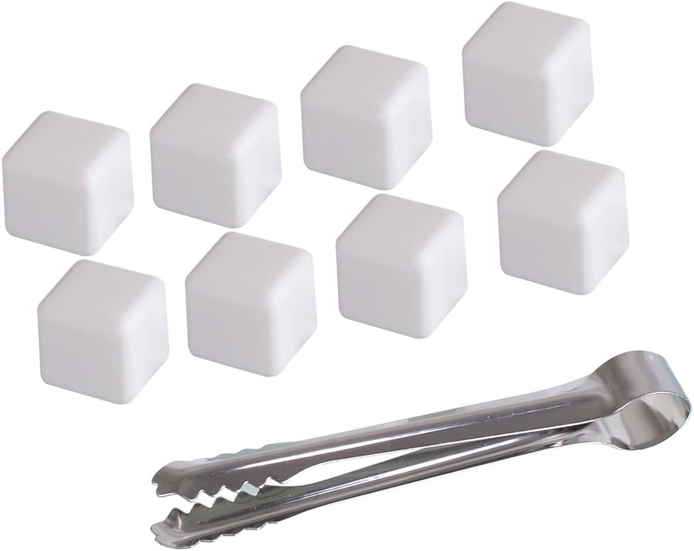 Set of 8 Premium Drink Chilling Stainless Steel Reusable Ice CubesStainless Steel Ice Cube ,Granite ,Basalt ,Marble, Soapstone Chilling Rocks & Ice Ball Mold.Looks Perfect In Your Whiskey Decanter Bottle , Beer & Wine Glasses ,Best Christmas & Birthday Gifts