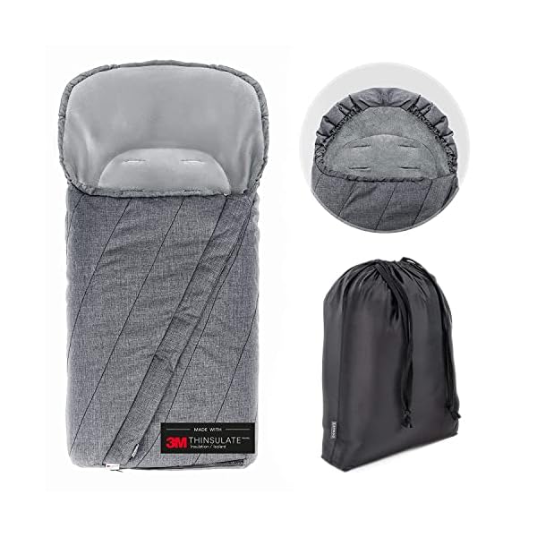 Zamboo Winter Fußsack 3M für Kinderwagen & Buggy - leichter Universal Thermo Winterfußsack mit warmer Thinsulate Füllung…