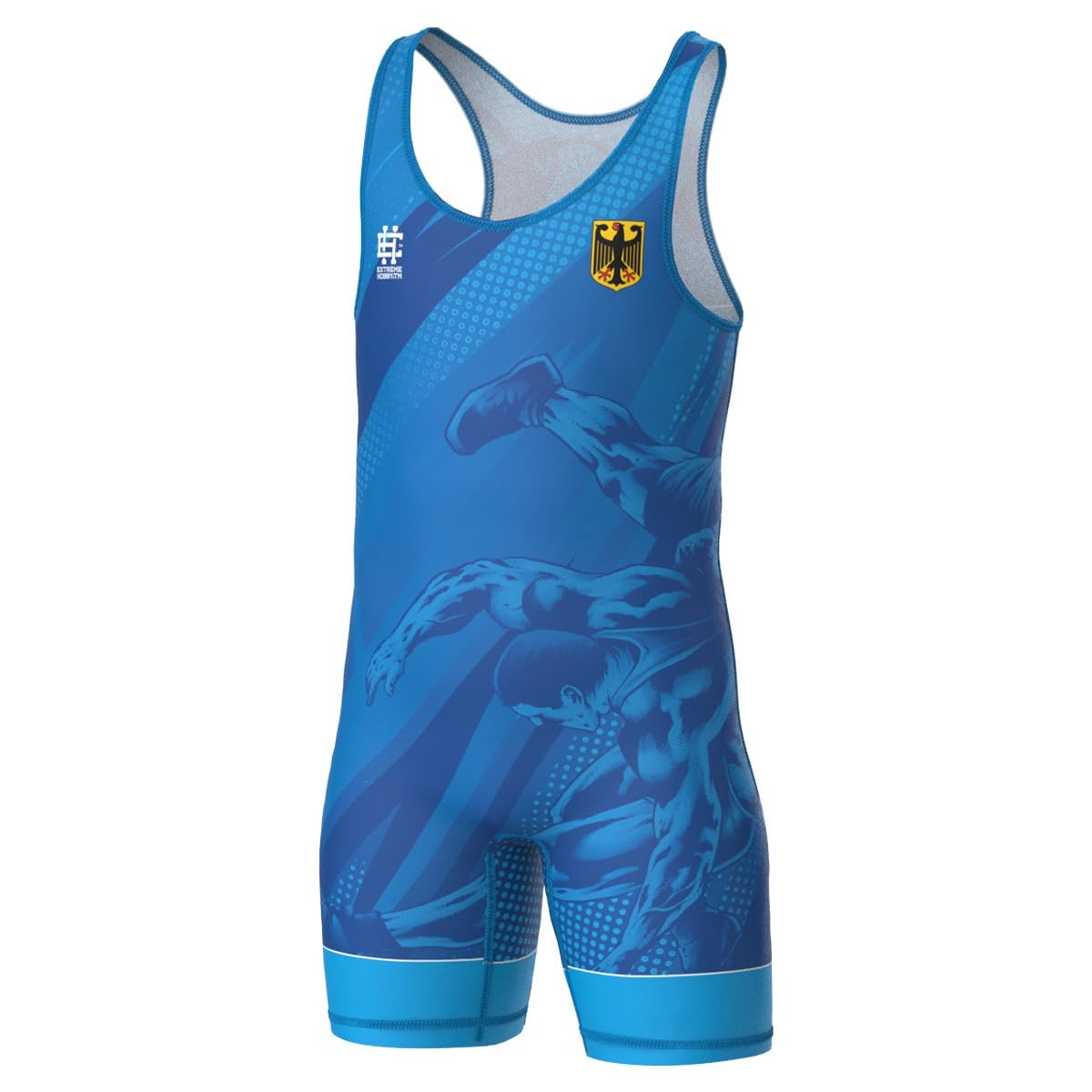 Justaucorps de Lutte pour Enfants de l’équipe Nationale d’Allemagne - Tenue de Lutte Professionnelle, Maillot de Lutte, Singlet de Lutte pour Enfants