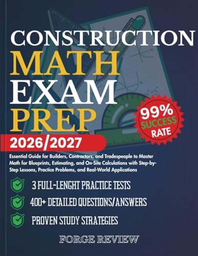 Construction Blueprint Math CONSTRUCTION MATH EXAM PREP 2026/2027: Essential Guide for Builders ...
