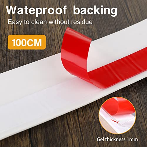 Image of EXTSUD Adhesive Under Door Sweep Weather Stripping Soundproof Rubber Bottom Seal Strip Draft Stopper Draught Excluder