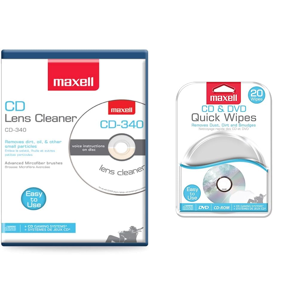 Amazon.com: Maxell CD/DVD Cleaning Bundle - Pro 190048 CD-340