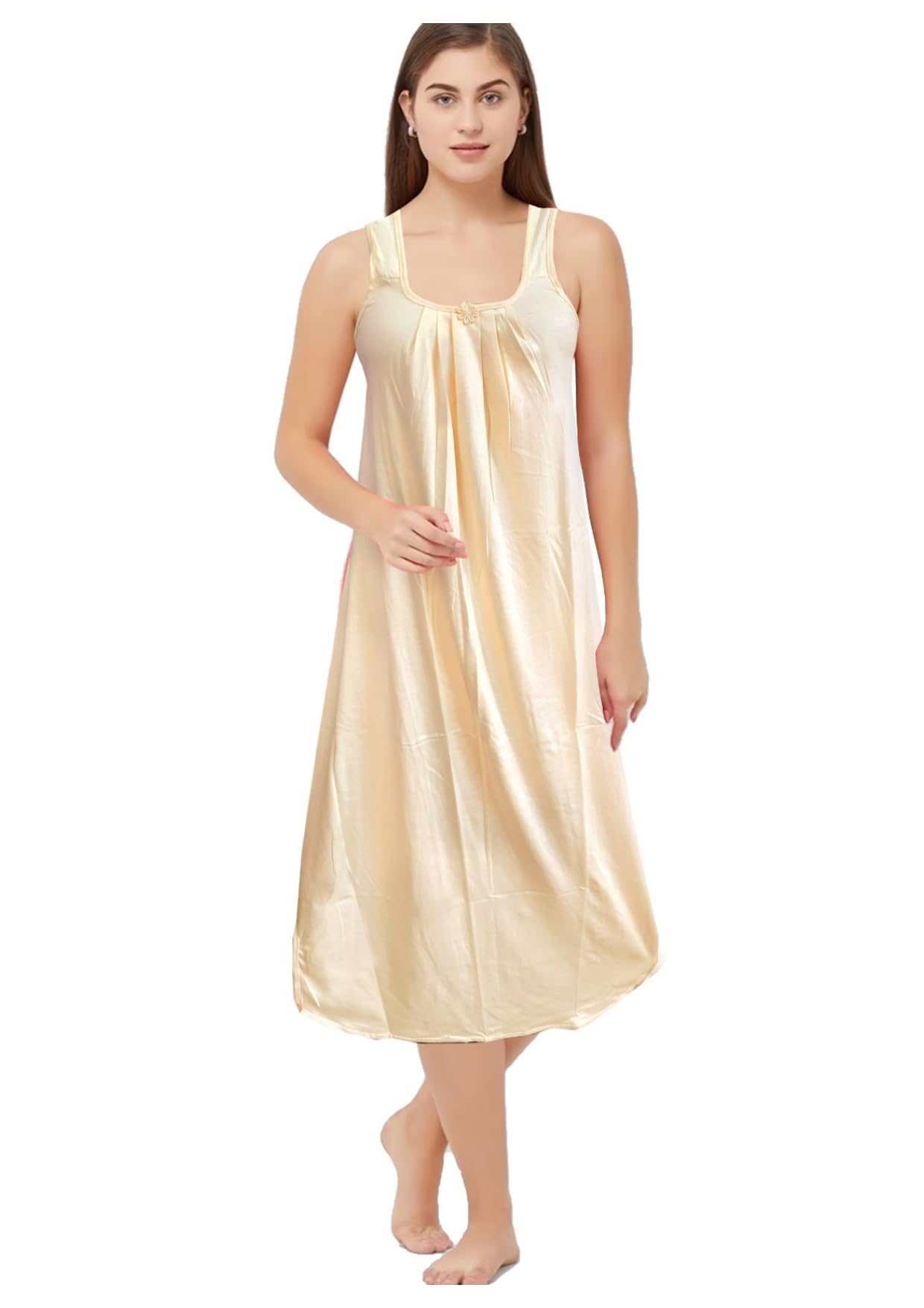 Women’s Cotton Sleeveless Long Nighty | Soft & Comfortable Maxi Nightwear for Ladies | Lightweight & Breathable Sleepwear | Everyday Comfort-picture-56