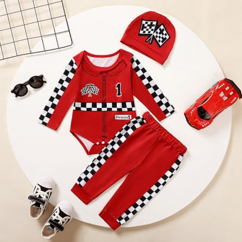 Baby Boy 1st Birthday Outfit One Year Old Birthday Clothes First Birthday Race Car Driver Bosysuit2