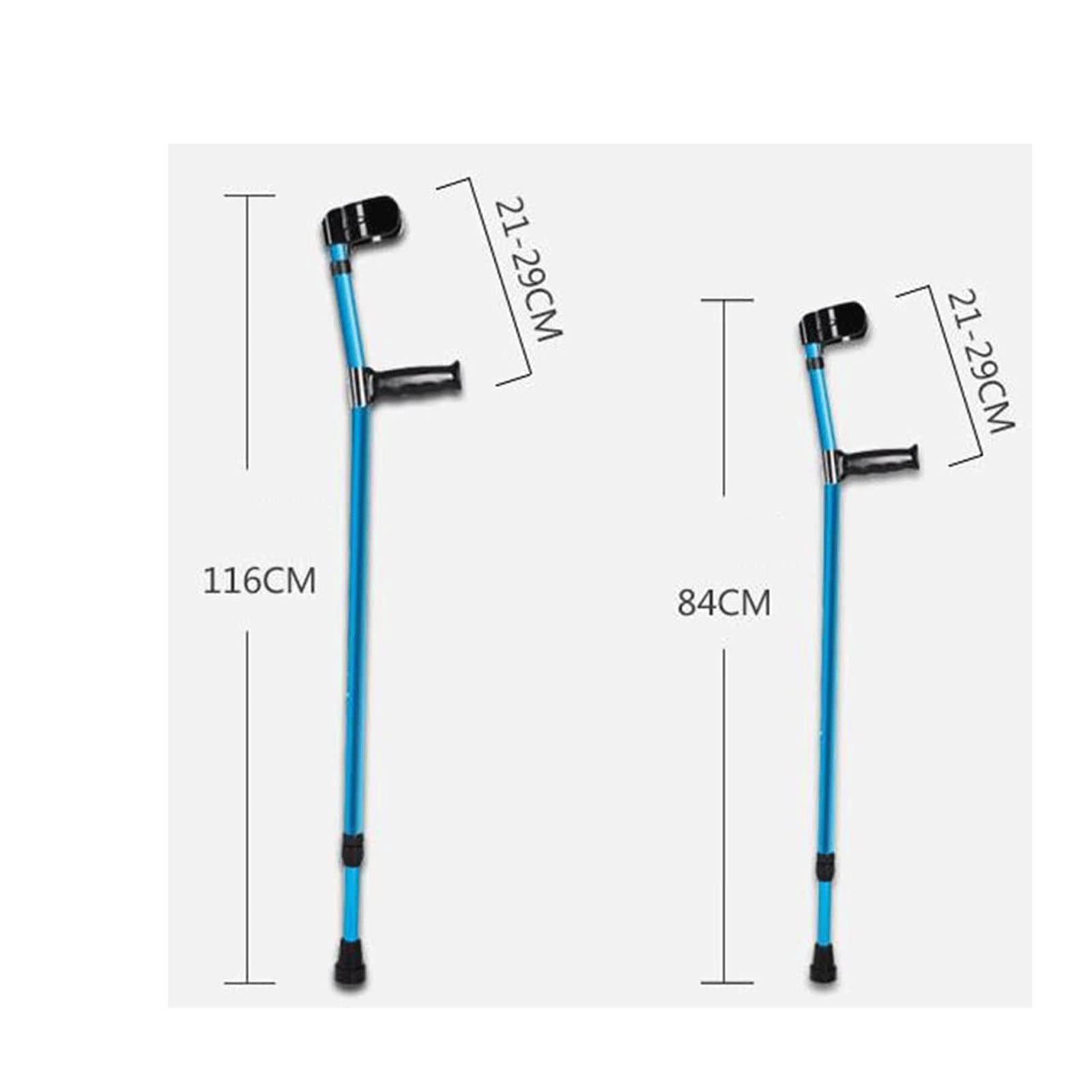 PAASHE Muletas portátiles Antideslizantes, Bastones para Caminar, bastón Plegable de Aluminio, Bastones para antebrazo, Bastones para Caminar, Carga máxima de 100kg