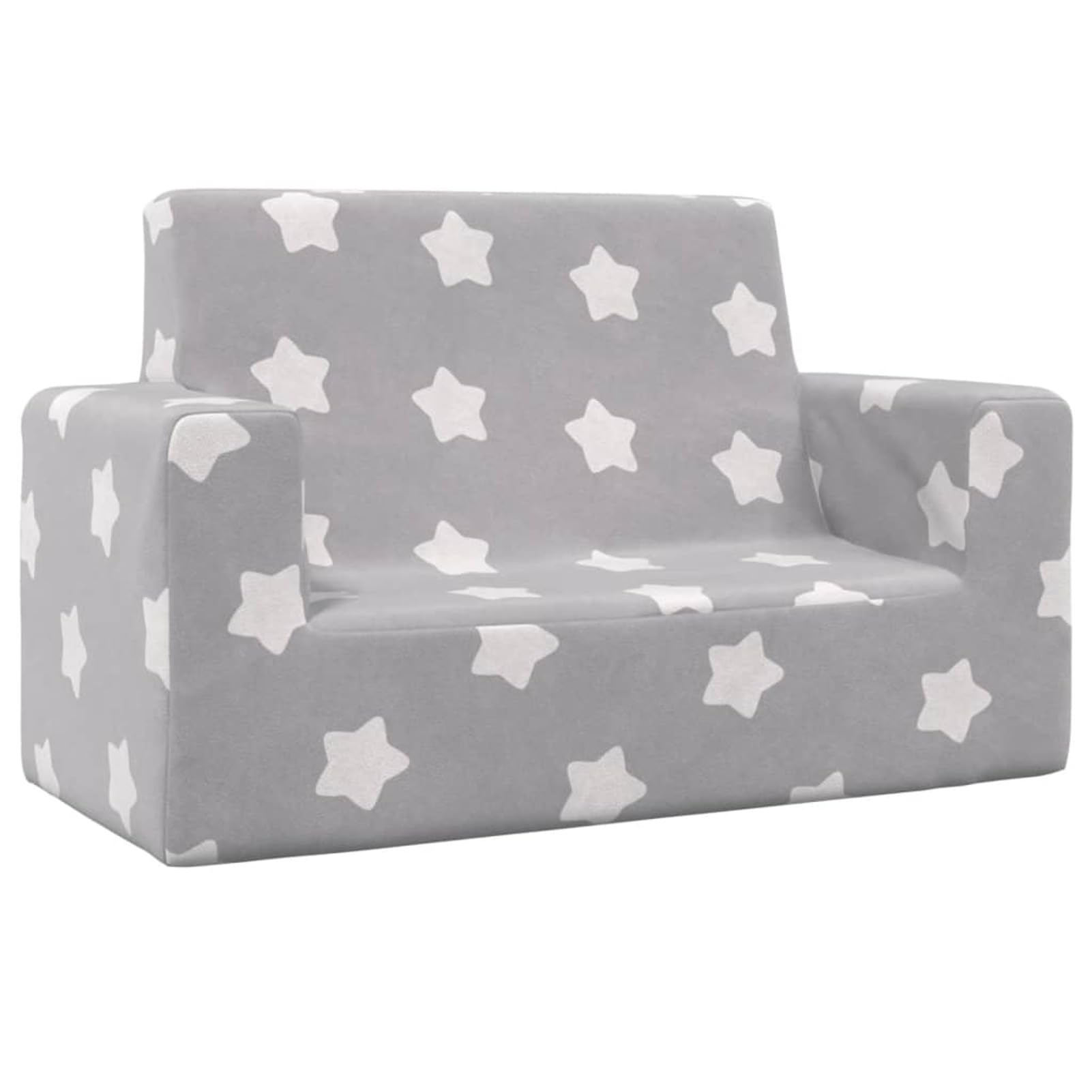 Bam bini 2-osobowa, jasnoszara gwiazdka, miękka pluszowa sofa, meble, meble dla niemowląt i małych dzieci (SPU: 341839)