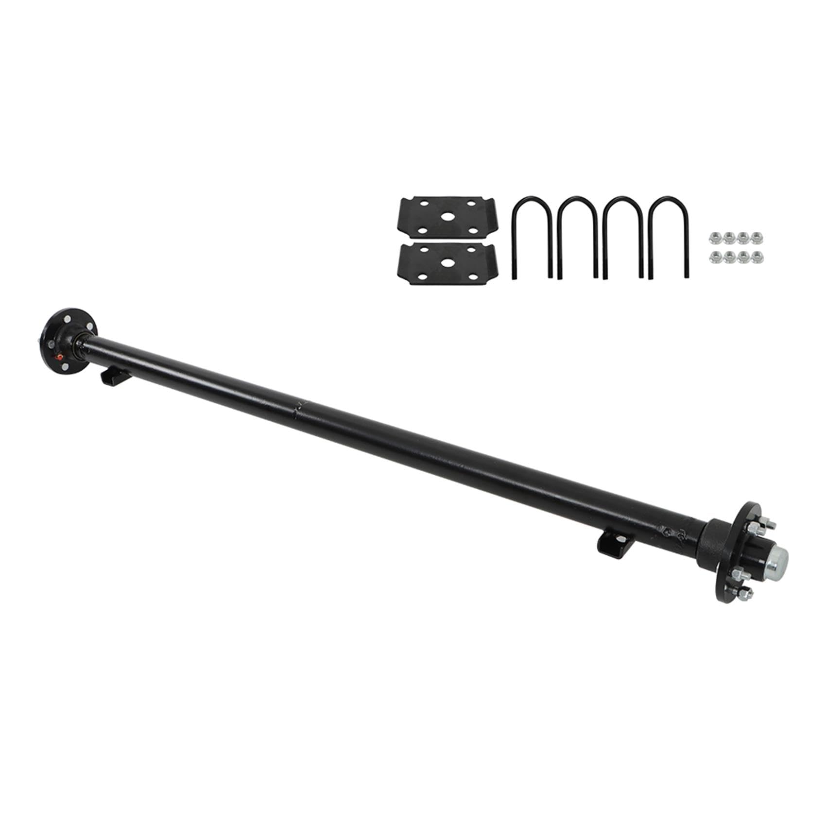 labwork 3500 lb Trailer Axle with 5-Lug - 4.5 61 Hub Face Spacing 46 Spring Center 48 Wide Frame - Durable Straight Steel Tube - Ideal for Multiple Vehicle Models