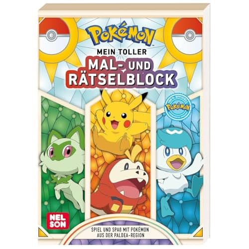 Pokémon Activity-Buch: Mein toller Mal- und Rätselblock: Spiel und Spaß mit Pokémon aus der Paldea-Region | Für Jungen und Mädchen ab 4 Jahren