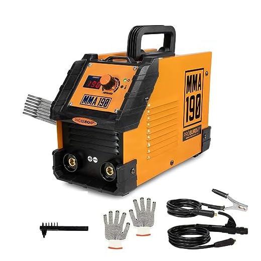Maquina de Solda Inversora MMA 190 220v Pró Euro + Luvas + 250g eletrodo 2.5mm
