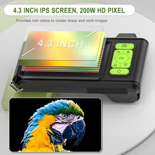 Image of Dual Lens Borescope with Light, 1080P Industrial Endoscope Inspection Camera, 7.9mm IP67 Waterproof, Sewer Camera with 4.3 inch IPS Screen,8 LED Lights,16.5FT Semi-Rigid Cable.
