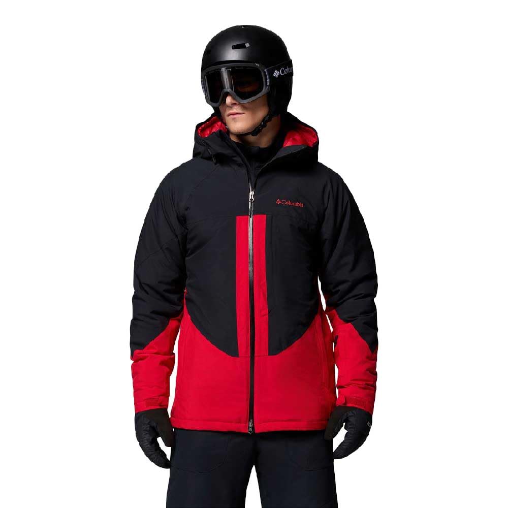 Columbia Men's Powder Prime Jacket, Ski Jacket, Mountain Red/Black, XL