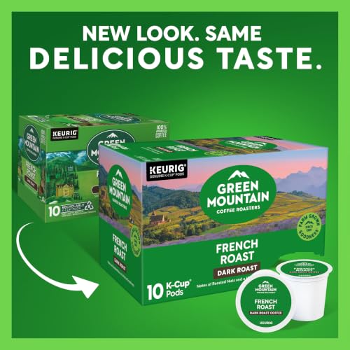 Image of Green Mountain Coffee Roasters French Roast Keurig K-Cup Pods, Dark Roast Coffee, 60 Count (6 Packs of 10)