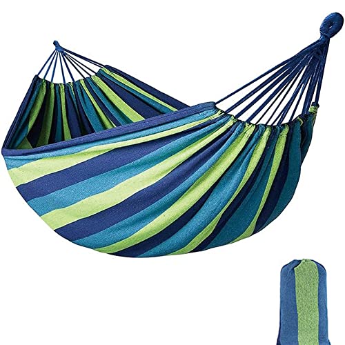 Hammock Adult Size (6ft 2in x 3ft 2in) Canvas Fabric Holds up to 150kg Outdoor All Weather for Travel, Camping, Garden Hammock Adult Size (6ft 2in x 3ft 2in) Canvas Fabric Holds up to 150kg Outdoor All Weather for Travel, Camping, Garden