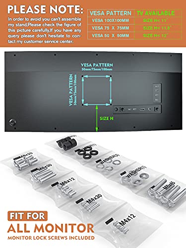 2 Pack Single Lcd Computer Monitor Free-Standing Desk Stand Riser For 13 Inch To 32 Inch Screen With Swivel, Height Adjustable, Rotation, Holds One (1) Screen Up To 77Lbs(Ht05B-201) #TOP5