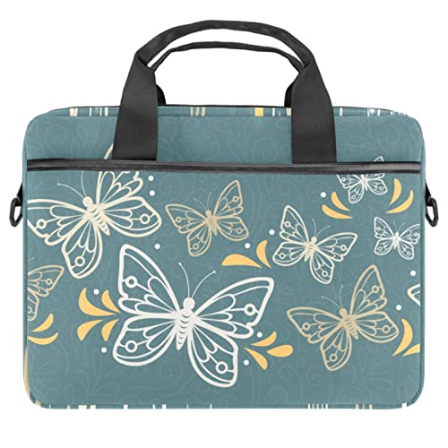 Evita golpes en tu tablet con la bolsa bandolera de flamenco rosa y mariposas para 13 pulgadas