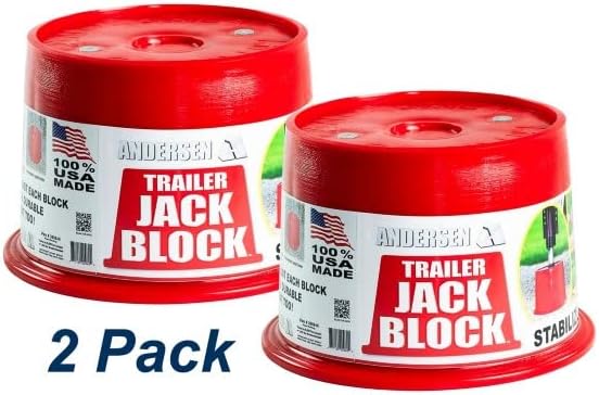 Andersen Hitches 3608 x2 | Trailer Jack Block with Magnets | Camper, RV Jack | Stabilize Your RV, Trailer, Camper - Eliminate Sway | Andersen Bumper Stickers Included