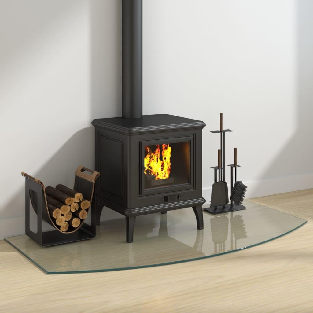 Plaque en Verre pour Cheminée, Tapis de Cheminée Plaque de Protection Anti Feu Plaque de Verre pour cheminée 120x60 cm