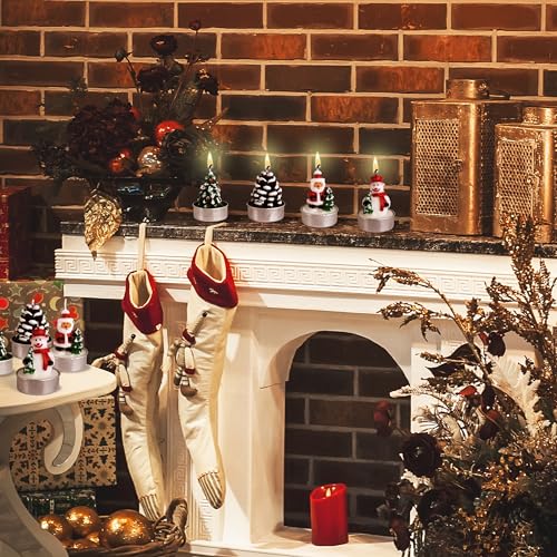 Artcreativity AC-2999 Bulk Christmas Candle Set - Includes 12 Christmas Tealight Candles In Festive Designs - Indoor Christmas Decorations - Xmas Party Supplies - Tealight Candles (Bulk) For Holiday Décor thumb #6