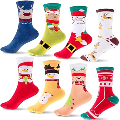 Duufin 8 Pairs Christmas Socks Collection Cover