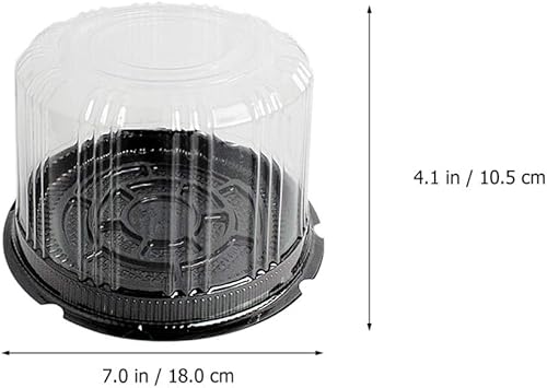 Miniatura 7 de DOITOOL 20 contenedores desechables de plástico para tartas con tapas de cúpula, portadores transparentes para pasteles de 6 pulgadas, soportes