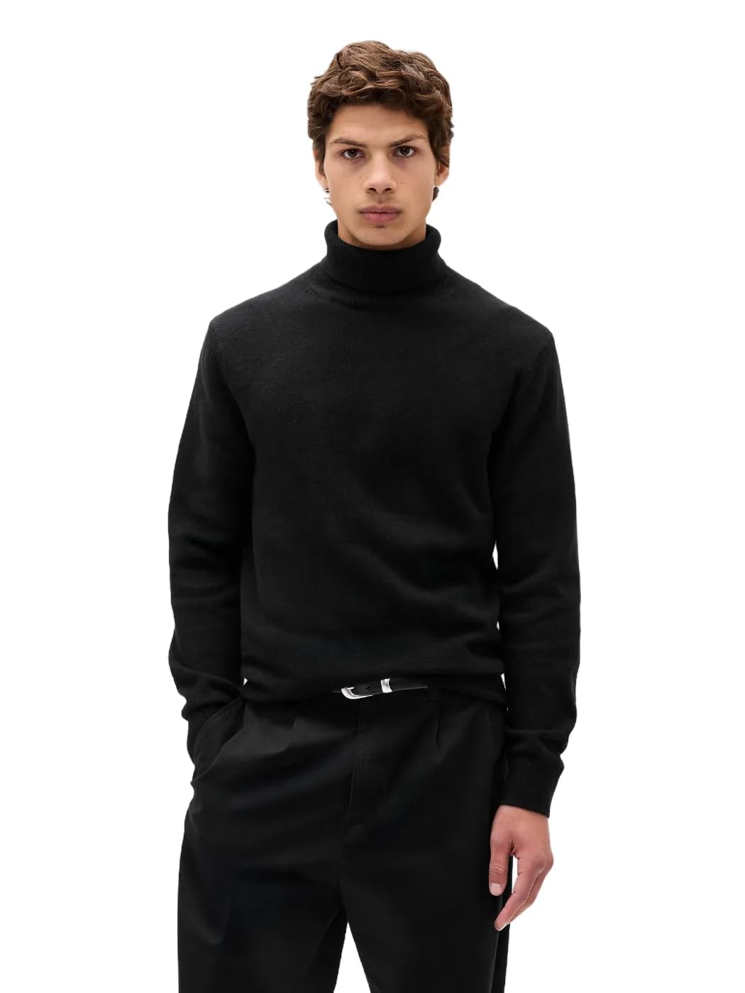 

                                                    GAP Mens Cashsoft Turtleneck Sweater True Black V2