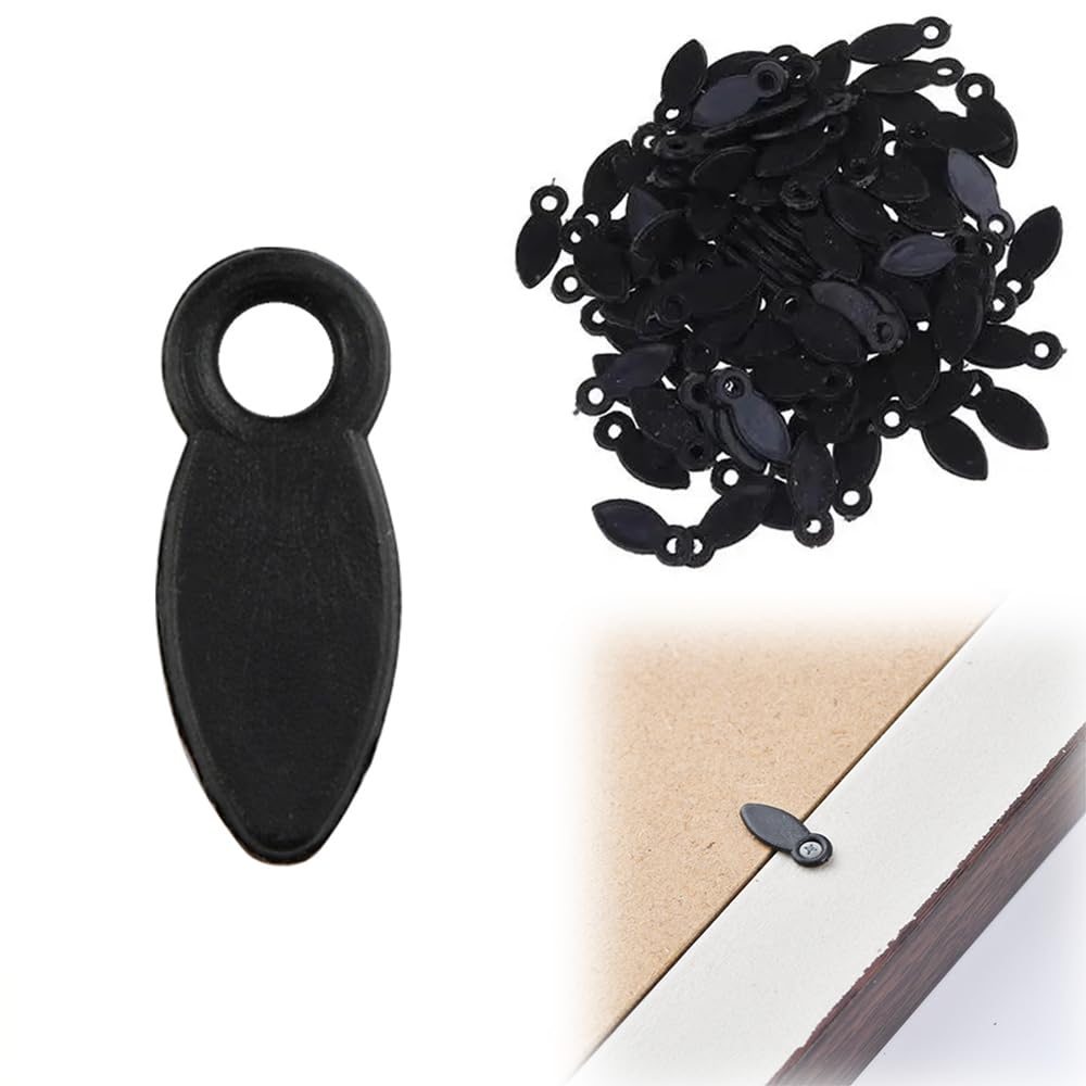 Amazon | XINSHEYE 額縁金具 トンボ ブラック(200個セット)ネジ付き