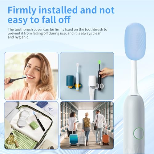 6 pcs toothbrush covers toothbrush covers capsreplaceable electric toothbrush head cover silicone toothbrush protector cap for household travel bathroom gymcamping