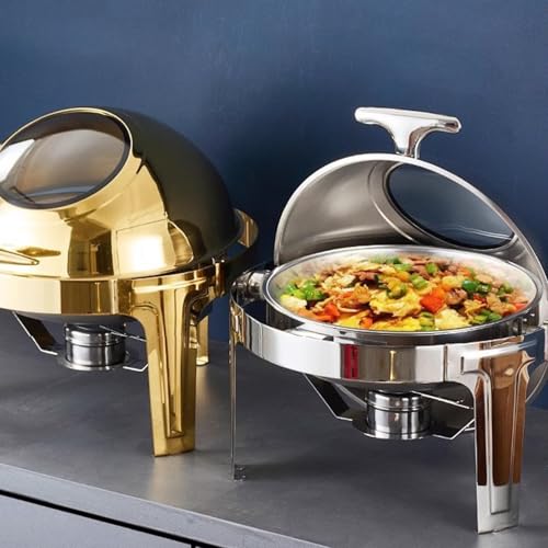 Juego de platos de acero inoxidable con bandeja para servir y soporte para condimentos para bodas, fiestas y eventos de catering