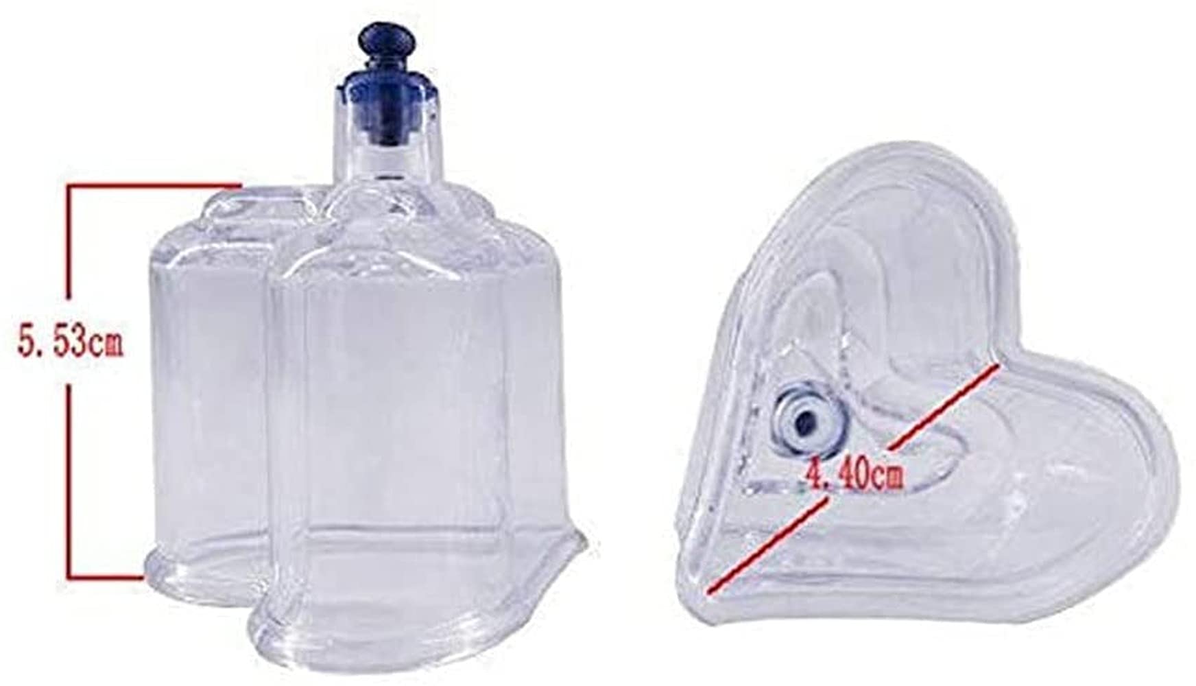 FOOJO 5 szt. kubki do baniek w kształcie serca, 1 pistolet do baniek, plastikowe bańki, zestaw do terapii baniek, zestaw do baniek, masażer z pudełkiem