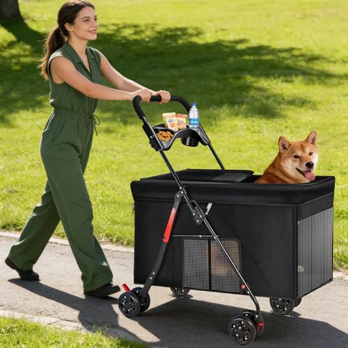 Medium Dog Stroller for Large Dogs, Pet Stroller for Medium Dogs ...
