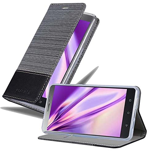 Cadorabo Custodia A Libro Per Lenovo B – Grigio/nero Con Portacarte, Stand E Chiusura Magnetica