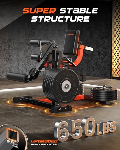 Image of FEIERDUN 4-in-1 Adjustable Leg Extension Curl Machine - 700lbs Capacity Leg Extension Machine for Lower Body Workouts - Adjustable Leg Curl Machine
