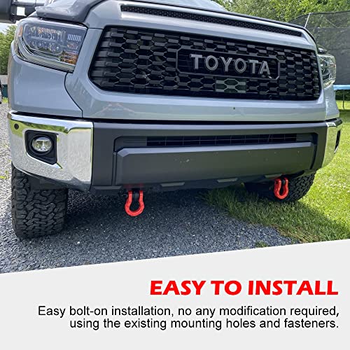 Samman Front Tow Hook Mounting Bracket With 3/4” D Ring Shackle Demon Hook Brackets Compatible With 2009-2023 Tacoma #TOP5