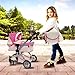fash n kolor Deluxe Doll Pram Stroller with Swiveling Wheels & Adjustable Handle