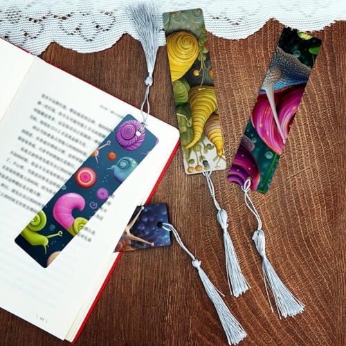 6 marque-pages escargots avec pompon pour ne plus corner les pages - 5