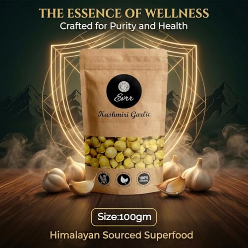 Image of EVRR Kashmiri Garlic (Lehsun) 100gm, A Taste Of Himalayan Tradition, Premium Himalayan Single Clove Garlic For Strong Immunity & Diabetes