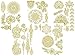 Produktbild 5 Bögen - temporäre Metallic Flash Tattoos - Gold