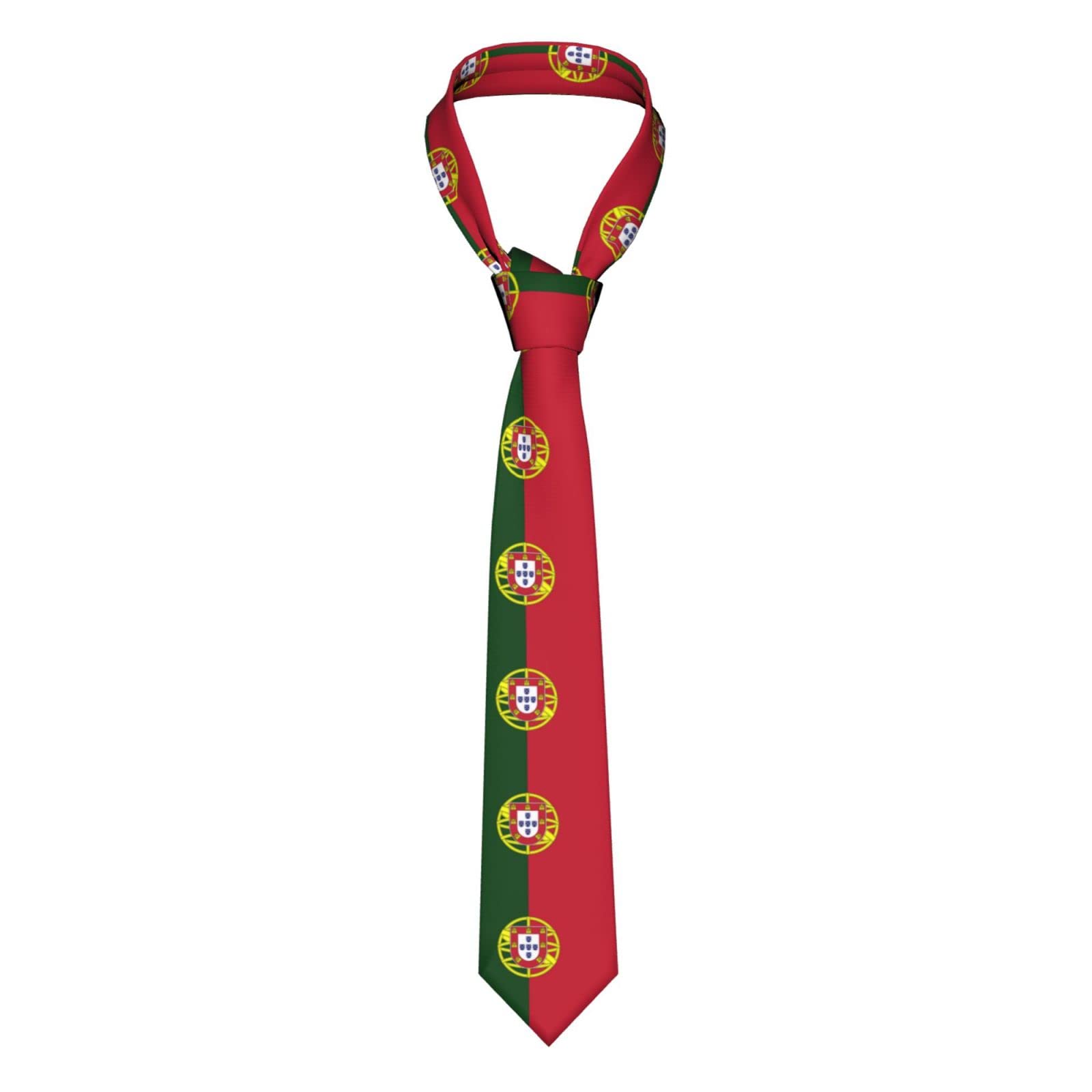 Aotmany Men'S Tie Suit Neck Tie Formal Business Party Necktie Portugal Flag