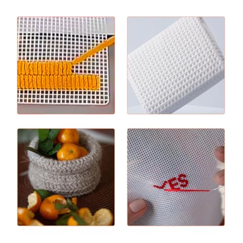 Image of 4 Pcs Plastic Mesh Canvas Sheets, Plastic Canvas Sheets, Plastic Canvas Plastic Mesh, Mesh Plastic Canvas Sheets, Plastic Mesh Sheet, Eye Mesh for Embroidery (10.5 inch x 13.5 inch)