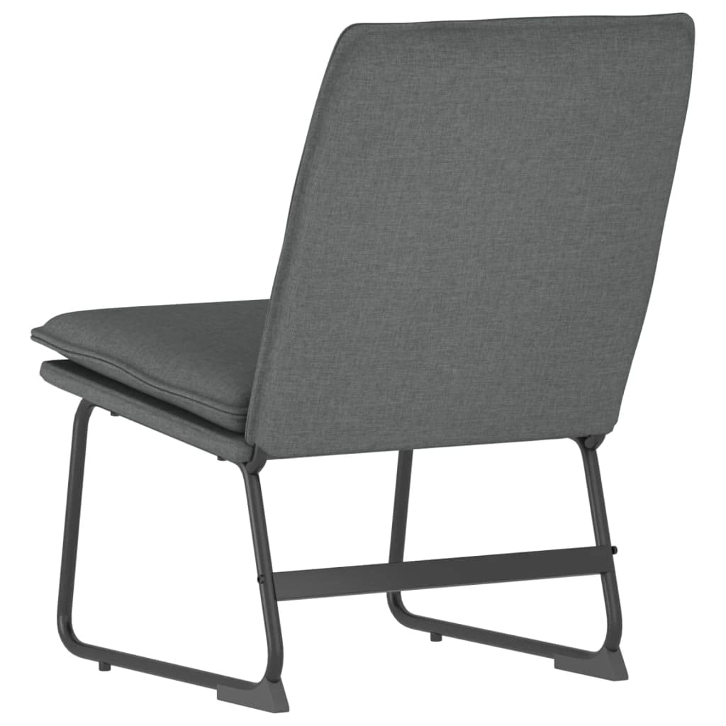 Poltrona Lounge da Salotto Grigio Scuro in Tessuto 52x75x76 cm