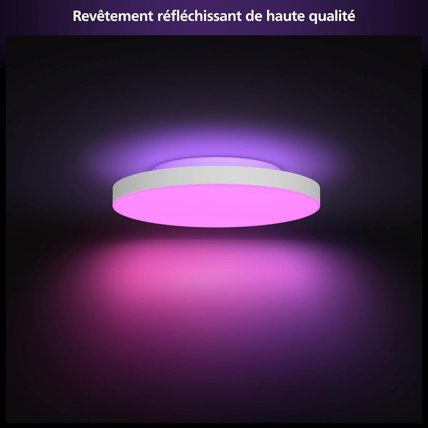 Philips Hue White & Color Ambiance, Panneau LED Datura, Ø 38.4 cm, Blanc