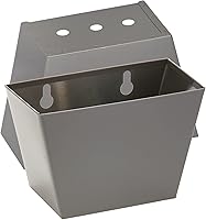 Vista 8 de Colector de tapa de botella oxidado negruzco montado en la pared para exteriores con agujeros de drenaje